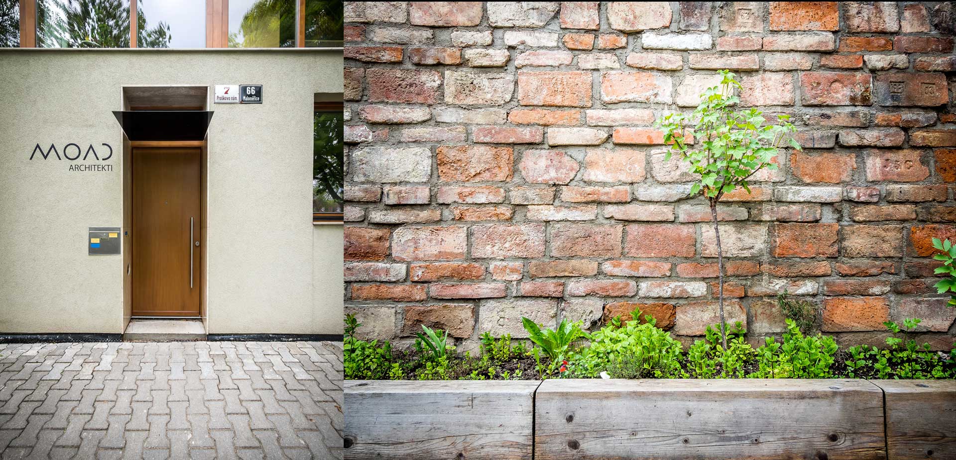 REKONSTRUKCE DOMU V MALOMĚŘICÍCH - VSTUP, CIHELNÁ ZEĎ